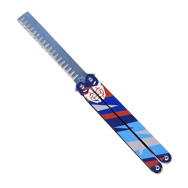 Yoru Comb Butterfly Trainer Hair Comb Head Yoru Knife Training Tool Game Cosplay Collection Gamer Gift Blue