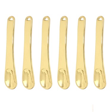 Honbay 6PCS Mini Zinc Alloy Makeup Spatula Cosmetic Facial Cream Spoon Beauty Scoop for Mixing Makeup