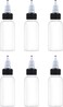 6 Pcs 1oz Plastic Squeeze Bottles with Twist Top Cap, 30ml Clear Dispensing Bottles, Empty Squirt Bottle for Liquids, Sauces, Arts, Crafts, Travel