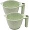 Beaupretty 2pcs Tint Bowl Mixing Bowls Hair Dye Bowls with Handle for Barber Salon Home Hairdressing Green