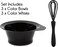 3 Salon Color Bowls and 3 Whisks