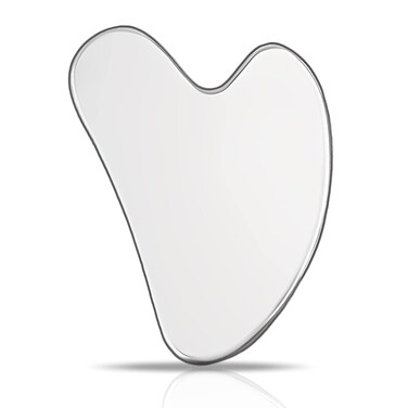 Gua Sha Facial Tools, Stainless Steel Guasha Tool for Face &amp; Body, Gua Sha Tools for Puffiness Reducing &amp; Jawline Sculpting Metal Guasha Tool for Women Self-Skincare, Silver