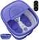 Foot Spa Collapsible, Foot Bath Massager with Heat, Remote, Timer, and 24 Motorized Shiatsu Massage Balls, Foot Soaking Tub Supports Hot/Cold Water Soaking