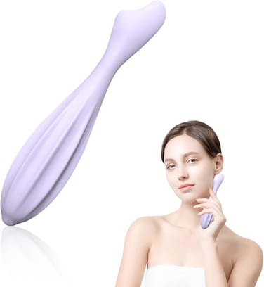 Lafo Facial Massage Roller, Silicone Face Massage Tools,Face Roller Skin Care for Shapes Body &amp; Face Curves, Reduces Tiredness, Self Care Gift for Women Face and Eyes Massage (Purple)