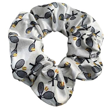 Girls Premium Velvet Tennis Hair Scrunchies - Racket No Crease Scrunchies for Tennis Players and Teens