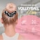 Premium Velvet No Crease Volleyball Hair Elastics and Accessories Gift for Girls, Teens, and Teams