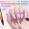 12 Colors Nail Art Pens Set Nail Polish Pens,Quick Drying Nail Art Painting Pens Acrylic Paint Nail Art Markers for Home &amp; Salon DIY