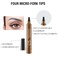 5PCS Magic Eyebrow Pencil, Microblading Eyebrow Pencil Contouring Pen, 4 Tipped Precise Brow Pen, Fine Stroke Microblading Eyebrow Pencil Natural