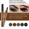 5PCS Magic Eyebrow Pencil, Microblading Eyebrow Pencil Contouring Pen, 4 Tipped Precise Brow Pen, Fine Stroke Microblading Eyebrow Pencil Natural