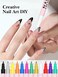 EBANKU 12 Colors Nail Art Pens Set, 3D 0.7MM Nail Polish Pens Quick-Drying Nail Art Acrylic Paint Nail Point Dotting Liner Pen Tools for Home &amp; Salon Nail DIY