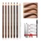 Waterproof Eye-Brow Pen-cil Set, Pull Cord Peel-off Eyebrow Pencil Microblading Eyebrow Pen Supplies Kit, White Eye-Liner Pencil and Eyebrow Tool Tattoo Makeup (6+1 Brown+Dark Brown+Light Brown)