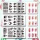 PH PandaHall 3pcs Love Flame Nail Art Stamping Plate, 54 Patterns Nail Art Stencils Fire Heart Nail Stamp Plate Stainless Steel Nail Image Plate for Valentine DIY Print Manicure Salon Nail Design