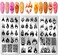 PH PandaHall 3pcs Love Flame Nail Art Stamping Plate, 54 Patterns Nail Art Stencils Fire Heart Nail Stamp Plate Stainless Steel Nail Image Plate for Valentine DIY Print Manicure Salon Nail Design