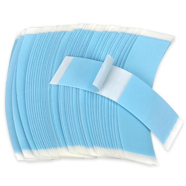 48 Pieces Lace Front Wig Tape, Double Sided Wig Tape Waterproof Hair Extension Tape Strong Hold Clear Wig Tape for Lace Wigs (Blue)