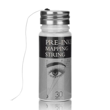 ATOMUS Eyebrow Mapping String 1 Bottle Pre-inked 30m(98ft) Microblading String for Brow Marking Measuring String for Eyebrow Makeup (White)