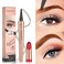 Liquid Microblading Light Brown Eyebrow Pencil. - Waterproof, Long-Lasting, Natural, 4-Point Fork-Tip Eyebrow Pen（Light Brown 1#）