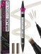 iMethod Microblading Eyebrow Pen - Eyebrow Pencil Magical 2-in-1 Dual-Ended Eye Brow Pencils for Women with 4-Fork-Tip &amp; Precise Brush-Tip Create Natural Hair-Like Brows, Last All-Day, Light Brown