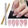 2 Pcs Gold And Silver Long Cylindrical Cat Eye Magnet Pens For Gel Nail Art Gradient Designs