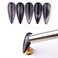 2 Pcs Gold And Silver Long Cylindrical Cat Eye Magnet Pens For Gel Nail Art Gradient Designs