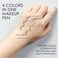 4 in 1 Makeup Pen, On-The-Go Travel 4-in-1 Makeup Pen Eyeliner in Black, Eyeliner in White, Eyebrow Pencil in Brown, Highlighter All in One Makeup Pen, Smooth to Glide and Easy to Carry