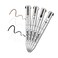 4 in 1 Makeup Pen, On-The-Go Travel 4-in-1 Makeup Pen Eyeliner in Black, Eyeliner in White, Eyebrow Pencil in Brown, Highlighter All in One Makeup Pen, Smooth to Glide and Easy to Carry
