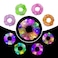 4 Pcs Light Up Mermaid Scrunchies, LED Hair Scrunchy for Girl &amp; Women, Multi Light Modes, Glow in the Dark Accessories for Rave Neon Slumber Party(Light pink, Green, Magenta, Orange)