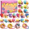 Bath Bombs Advent Calendar 2024 Kids with Surprise Toys Inside 24 Days of Christmas Countdown Calendar Donut Cupcake Scented Bath Bombs Set Spa Birthday Christmas Gifts for Kids Girls