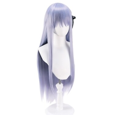 Kirigiri Kyoko Cosply Wig Light Gray Purple 80cm 31inch (Kirigiri Kyoko-LPR)