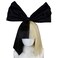 OFFICIALLY LICENSED Sia Costume cosplay Wig Half Blonde Black Bob Wig &amp; Bow