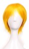 S-noilite Women Mens Male Short Yellow Costume Wig Unisex Anime Cosplay Cartoon Comic Party Straight Synthetic Hair Full Wigs Halloween Fancy Shaggy Style