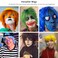 Modernfairy Anime Halloween Wig Green for Cosplay Party, Synthetic Layered Short Hair Wigs with Bangs, Pastel Wigs for Women Men