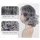 XIUFAXIRUSI XIUFAXIRUSI Medium Grey Wavy Bob Wigs for Women Gray to White Layered Wig Old Lady Synthetic Wig for Daily Party Costume Halloween Use