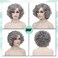 G&amp;T Wig Grey Wigs for Old Lady Costume Grandma Wig 100 Days of School Granny Wig For Old Women&rsquo;s Cosplay Party Halloween Use (5pcs Set)