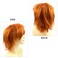 Rose bud Anime Halloween Wig Dark Orange for Cosplay Party, Synthetic Layered Short Hair Wigs with Bangs, Pastel Wigs for Women Men Kids