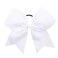 Oaoleer 21PCS 8" Large Cheer Bows White Bows Jumbo Cheerleader Bow with Ponytail Holder Elastic Band Handmade for Cheerleading Teen Girls College Sports