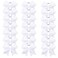 Oaoleer 21PCS 8" Large Cheer Bows White Bows Jumbo Cheerleader Bow with Ponytail Holder Elastic Band Handmade for Cheerleading Teen Girls College Sports