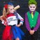AUOCATTAIL 2pcs Red Blue Ribbon Bow Hair Clip, Clown Hair Accessories 3 Inches for Girls Kids Independence Day decoration