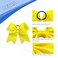 24Pcs 8" Large Cheer Hair Bows for Girls Ponytail Holder Grosgrain Ribbon Cheerleading Bows Elastic Hair Tie Bands for Girls Teens Softball Cheerleader Sports (Yellow)