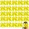 24Pcs 8" Large Cheer Hair Bows for Girls Ponytail Holder Grosgrain Ribbon Cheerleading Bows Elastic Hair Tie Bands for Girls Teens Softball Cheerleader Sports (Yellow)