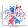 Patriotic Hair Bows for Girls American Flag Hair Clip for Independence Day Hair Accessories for Little Girls 4th of July Festive Hair Bows Barrettes for Long Short Hair, 2 Pcs