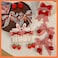 8 Pack Cherry Strawberry Hair Accessories Bow Hair Clips Red Alligator Hair Barrettes Plaid Bow Hairpins for Women Girls Christmas Hair Decoration