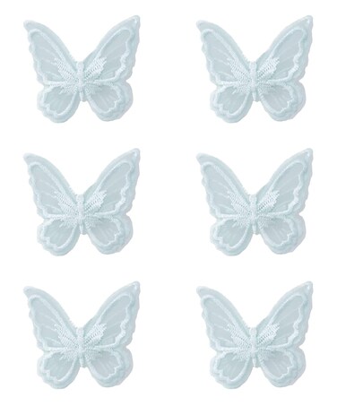 Sowaka 6 Pcs Lace Butterfly Hair Clips Soft Embroidery Flower Hair Decorative Hair Bow Pins for Women Girls Wedding Hair Accessories Halloween Christmas Party D&eacute;cor (Light Green)
