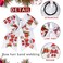 7.4" Large Christmas Hair Bow Hair Ties, Santa Claus Candy Cane White Xmas Cheer Bows Ties with Elastic Ponytail Holder Hair Bands Christmas Hair Accessories for Women Girls Xmas Birthday Gift 1PCS