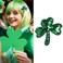 St. Patrick's Day Hair Bows Clips Glitter Sequins Shamrock Hair Clips for Girls Green Clover Hair Barrettes Hair Accessories St. Patrick's Day Hair Decoration Party Gift 4pcs