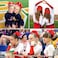 2 PCS 8 Inch Cheer Hair Bows Large Cheerleading Big Hair Bows with Ponytail Holder for Teen Girls-Red