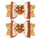Christmas Hair Bows Yellow Orange Brown Thanksgiving Hair Accessories Turkey Glitter Large Hairpin Ribbon Hand Print Hair Clips Toddler Girls Kids Cute Bow Claw Clips for Thick Thin Hair Decor 2PCS