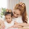 Christmas Hair Bows Yellow Orange Brown Thanksgiving Hair Accessories Turkey Glitter Large Hairpin Ribbon Hand Print Hair Clips Toddler Girls Kids Cute Bow Claw Clips for Thick Thin Hair Decor 2PCS