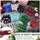 Ctosree 40 Pcs Christmas Theme Lipstick Holder with Portable Clip on Lip Gloss Sleeve Pouch Lipstick Holder Pocket Lip Balm Holder for Xmas Employee Gifts Coworker Nurse Teachers(Classic Pattern)