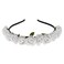 BOHO Floral Crown Rose Flower Headband Hair Wreath (White)