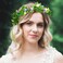 Light Up Flower Headband Crown Green Led Leaf Wreath Crowns Wedding Fairy Garland Crown Fern Headpiece for Women